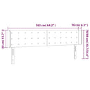 vidaXL szürke műbőr LED-es fejtámla 163x16x78/88 cm
