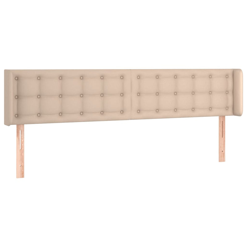 vidaXL cappuccino színű műbőr LED-es fejtámla 163x16x78/88 cm
