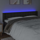 vidaXL fekete műbőr LED-es fejtámla 183 x 16 x 78/88 cm