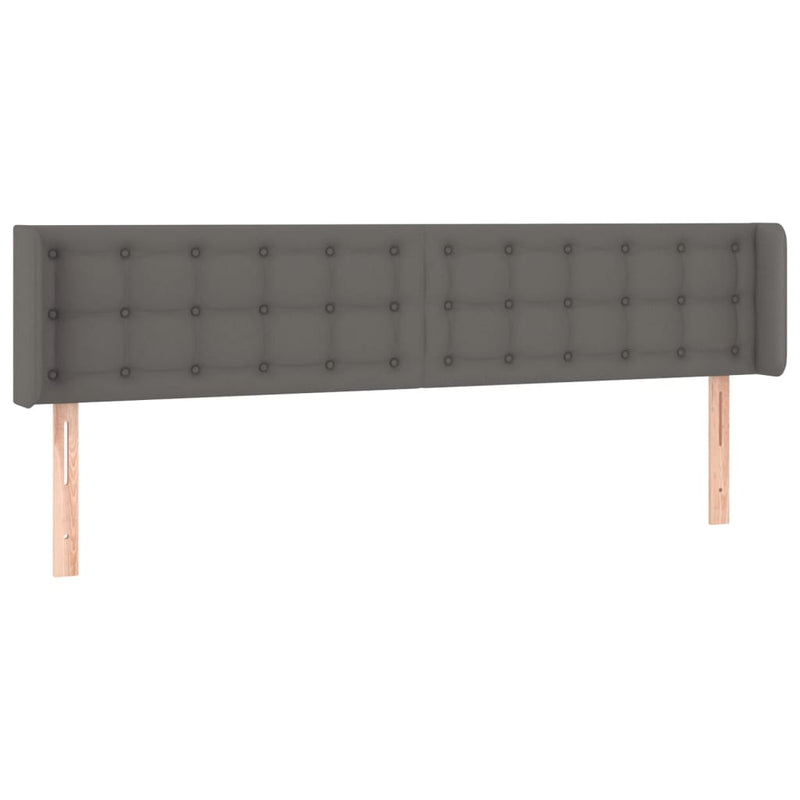 vidaXL szürke műbőr LED-es fejtámla 183x16x78/88 cm