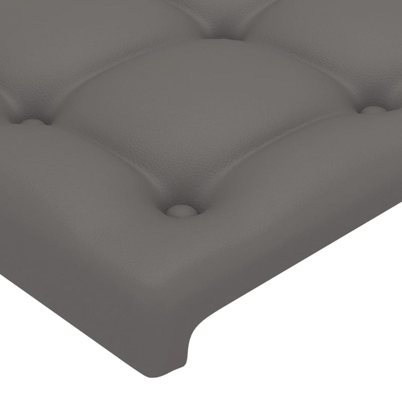vidaXL szürke műbőr LED-es fejtámla 183x16x78/88 cm