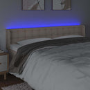 vidaXL cappuccino színű műbőr LED-es fejtámla 203x16x78/88 cm