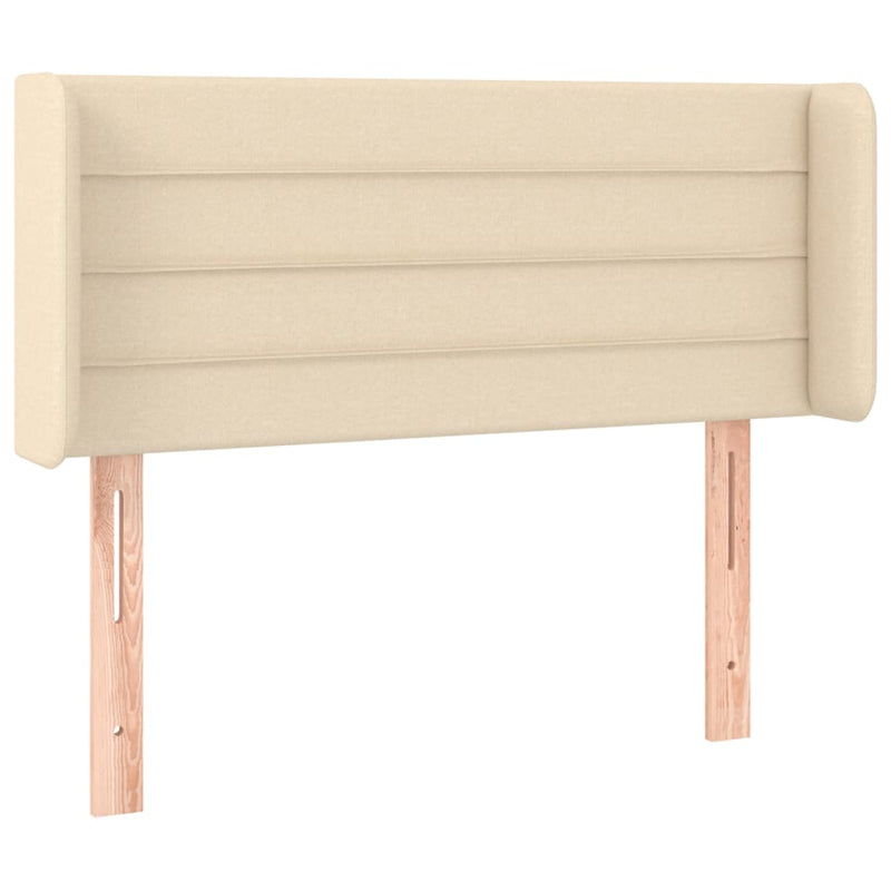 vidaXL krémszínű szövet LED-es fejtámla 83 x 16 x 78/88 cm