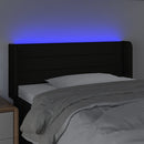 vidaXL fekete szövet LED-es fejtámla 93 x 16 x 78/88 cm