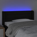 vidaXL fekete szövet LED-es fejtámla 103 x 16 x 78/88 cm