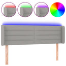 vidaXL világosszürke szövet LED-es fejtámla 147 x 16 x 78/88 cm
