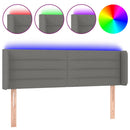 vidaXL sötétszürke szövet LED-es fejtámla 147 x 16 x 78/88 cm