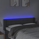 vidaXL sötétszürke szövet LED-es fejtámla 147 x 16 x 78/88 cm