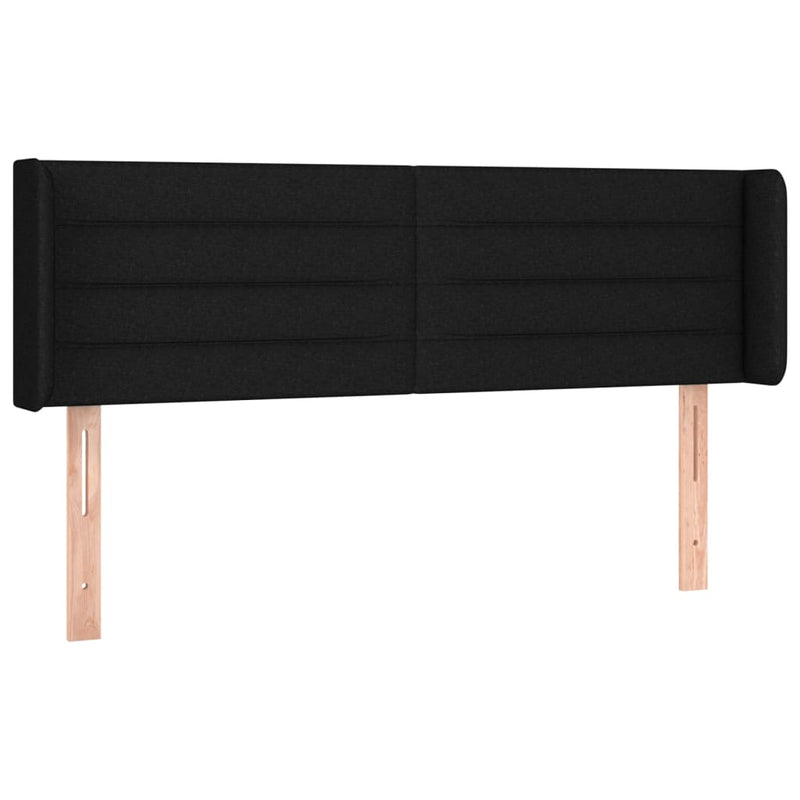 vidaXL fekete szövet LED-es fejtámla 147 x 16 x 78/88 cm