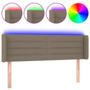 vidaXL tópszínű szövet LED-es fejtámla 147 x 16 x 78/88 cm