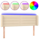 vidaXL krémszínű szövet LED-es fejtámla 147 x 16 x 78/88 cm