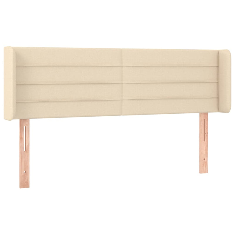 vidaXL krémszínű szövet LED-es fejtámla 147 x 16 x 78/88 cm
