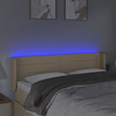 vidaXL krémszínű szövet LED-es fejtámla 147 x 16 x 78/88 cm