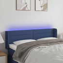 vidaXL kék szövet LED-es fejtámla 147 x 16 x 78/88 cm