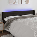 vidaXL fekete szövet LED-es fejtámla 163 x 16 x 78/88 cm