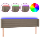 vidaXL tópszínű szövet LED-es fejtámla 163 x 16 x 78/88 cm