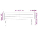 vidaXL kék szövet LED-es fejtámla 163 x 16 x 78/88 cm