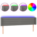 vidaXL sötétszürke szövet LED-es fejtámla 183 x 16 x 78/88 cm