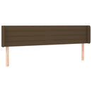 vidaXL sötétbarna szövet LED-es fejtámla 183 x 16 x 78/88 cm