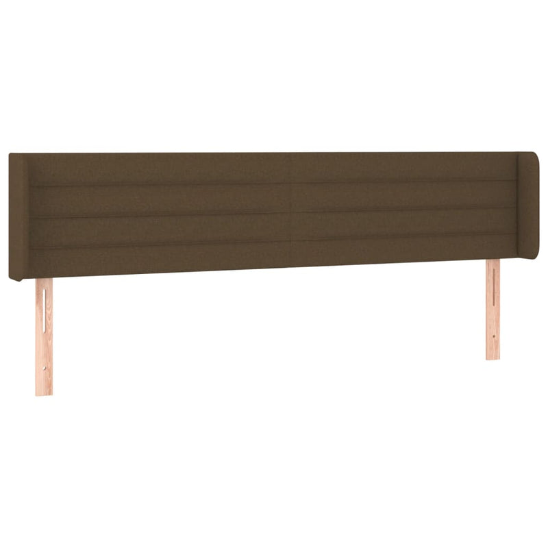 vidaXL sötétbarna szövet LED-es fejtámla 183 x 16 x 78/88 cm