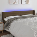 vidaXL sötétbarna szövet LED-es fejtámla 183 x 16 x 78/88 cm
