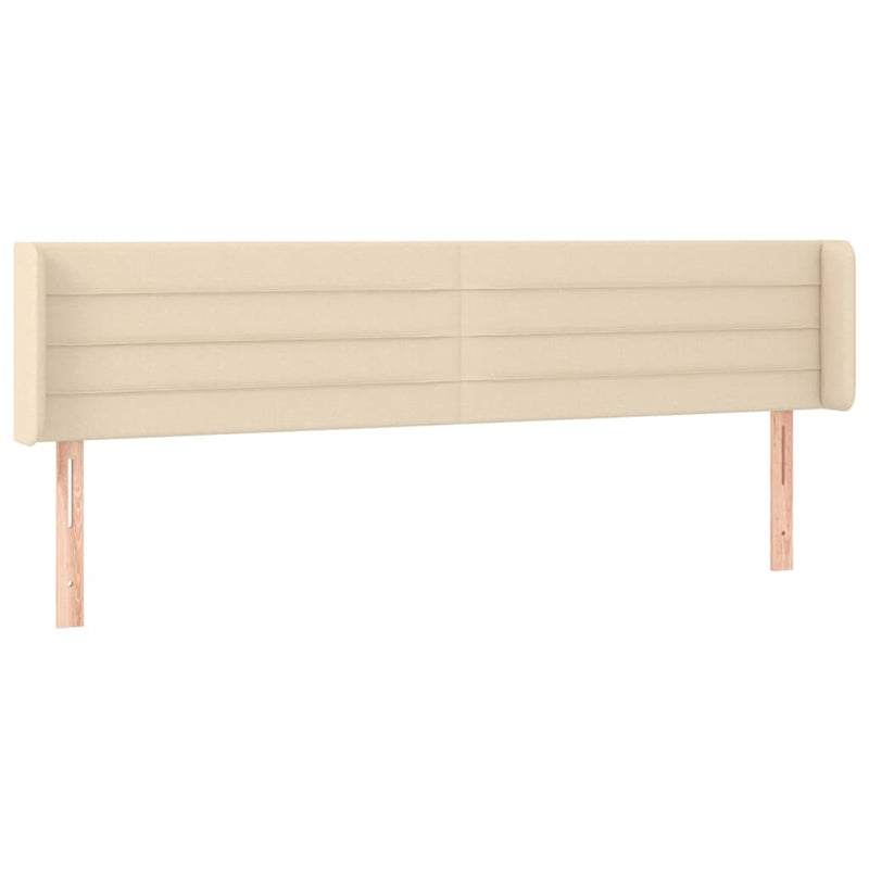 vidaXL krémszínű szövet LED-es fejtámla 183 x 16 x 78/88 cm