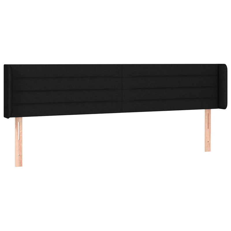 vidaXL fekete szövet LED-es fejtámla 203 x 16 x 78/88 cm