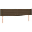 vidaXL sötétbarna szövet LED-es fejtámla 203 x 16 x 78/88 cm