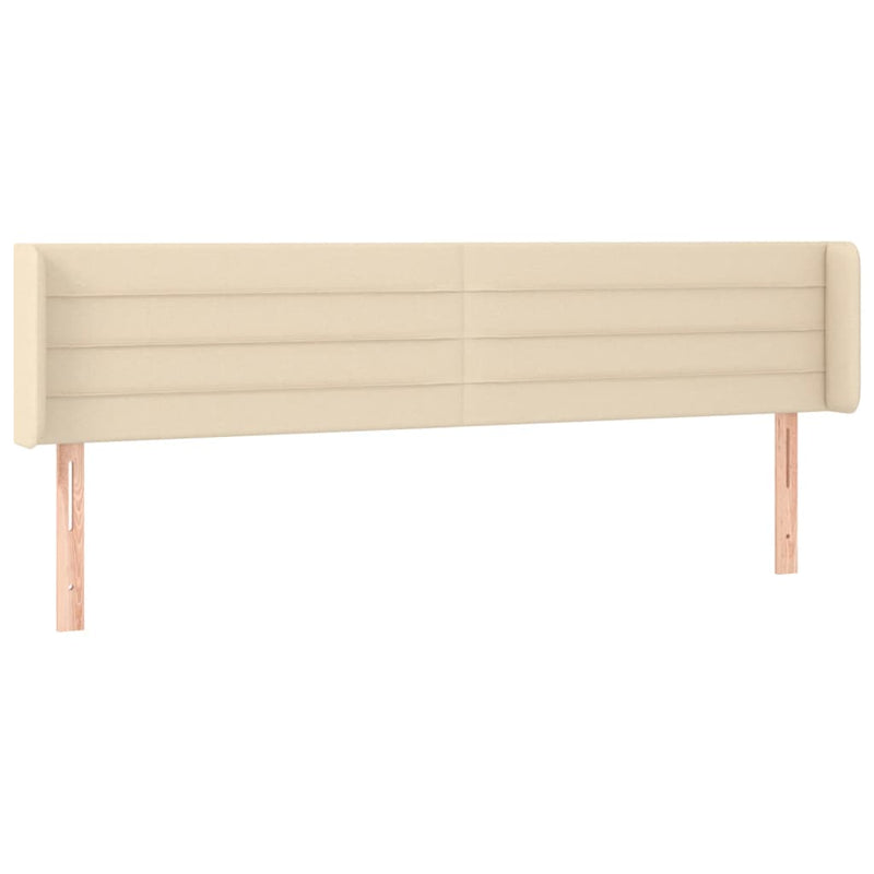 vidaXL krémszínű szövet LED-es fejtámla 203 x 16 x 78/88 cm