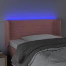 vidaXL rózsaszín bársony LED-es fejtámla 83 x 16 x 78/88 cm