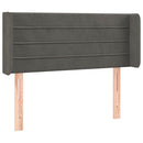 vidaXL sötétszürke bársony LED-es fejtámla 93 x 16 x 78/88 cm