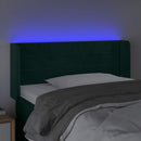 vidaXL sötétzöld bársony LED-es fejtámla 93 x 16 x 78/88 cm