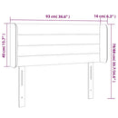 vidaXL sötétzöld bársony LED-es fejtámla 93 x 16 x 78/88 cm