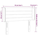 vidaXL sötétkék bársony LED-es fejtámla 93 x 16 x 78/88 cm