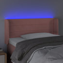 vidaXL rózsaszín bársony LED-es fejtámla 93x16x78/88 cm