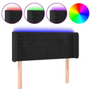 vidaXL fekete bársony LED-es fejtámla 103 x 16 x 78/88 cm