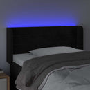 vidaXL fekete bársony LED-es fejtámla 103 x 16 x 78/88 cm