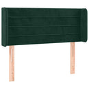 vidaXL sötétzöld bársony LED-es fejtámla 103 x 16 x 78/88 cm