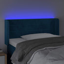 vidaXL sötétkék bársony LED-es fejtámla 103 x 16 x 78/88 cm
