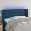 vidaXL sötétkék bársony LED-es fejtámla 103 x 16 x 78/88 cm