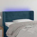 vidaXL sötétkék bársony LED-es fejtámla 103 x 16 x 78/88 cm