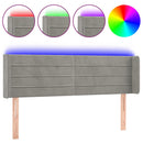 vidaXL világosszürke bársony LED-es fejtámla 147 x 16 x 78/88 cm