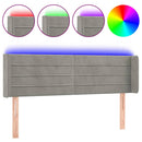 vidaXL világosszürke bársony LED-es fejtámla 147 x 16 x 78/88 cm