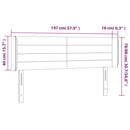 vidaXL fekete bársony LED-es fejtámla 147 x 16 x 78/88 cm