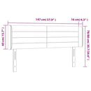 vidaXL sötétzöld bársony LED-es fejtámla 147 x 16 x 78/88 cm