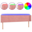 vidaXL rózsaszín bársony LED-es fejtámla 163x16x78/88 cm