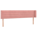 vidaXL rózsaszín bársony LED-es fejtámla 163x16x78/88 cm