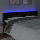 vidaXL fekete bársony LED-es fejtámla 183 x 16 x 78/88 cm