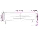 vidaXL sötétzöld bársony LED-es fejtámla 183 x 16 x 78/88 cm