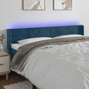 vidaXL sötétkék bársony LED-es fejtámla 203 x 16 x 78/88 cm